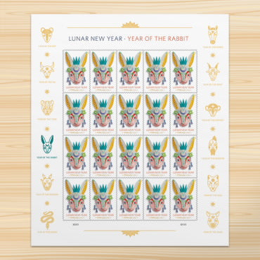 Year of the Rabbit Stamp Celebrates Lunar New Year